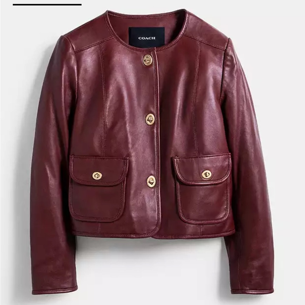 Coach Cardi Leather Jacket